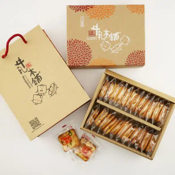 牛軋本舖經典禮盒(含紙袋)-綜合24片裝(原味12/蔓越莓4/花生4/咖啡4)：圖片 2
